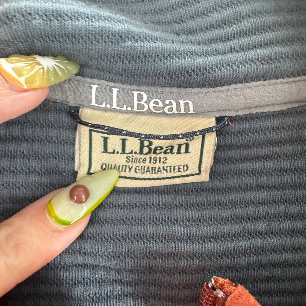 L.L. Bean - Fleece Vest Ribbed Full Zip 521644 - Orange - XXL - Mens - Picture 6 of 8
